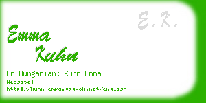 emma kuhn business card